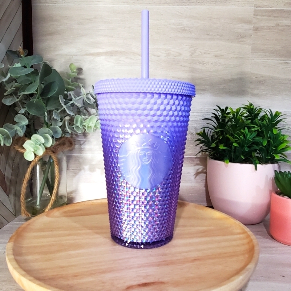 Starbucks Iridescent Holographic Ombre Bling Grande 16oz Light Lilac